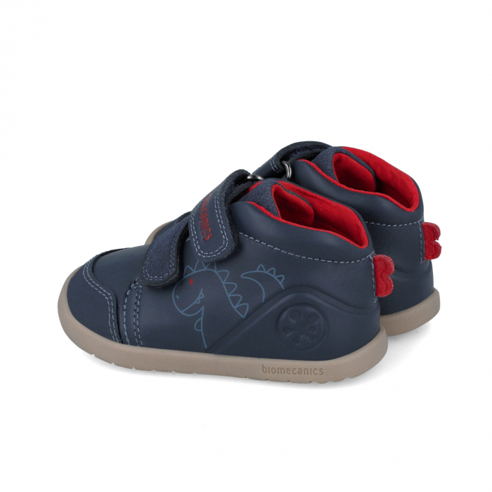 Pantofi sport baieti din piele naturala barefoot bleumarin Biomecanics [2]