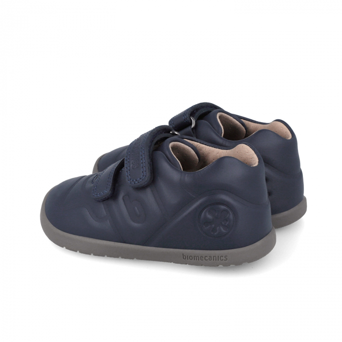 Pantofi sport baieti din piele naturala barefoot bleumarin Biomecanics [2]