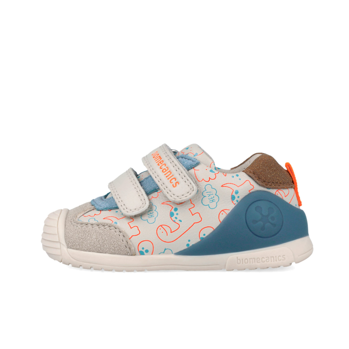 Pantofi sport baieti din piele naturală, cu dinozauri - Biomecanics [5]