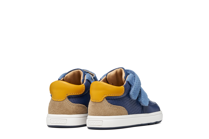 Pantofi sport băieți Geox B554DA 08520 C4J4S – Albastru cu accente galben muștar [2]