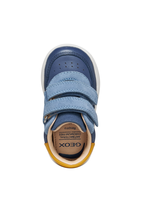 Pantofi sport băieți Geox B554DA 08520 C4J4S – Albastru cu accente galben muștar [7]