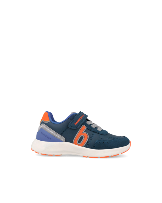 Pantofi sport băieți Biomecanics 261275-A089, piele întoarsă și materiale tehnice - Bleumarin [4]