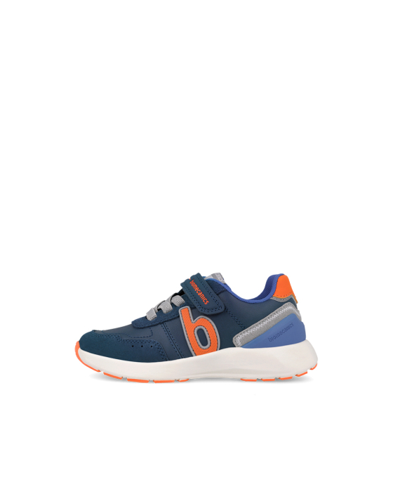 Pantofi sport băieți Biomecanics 261275-A089, piele întoarsă și materiale tehnice - Bleumarin [5]