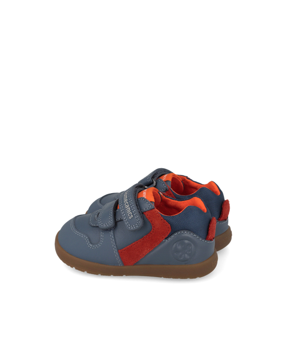 Pantofi sport copii baieti, wide&barefoot, albastru/caramiziu, Biomecanics [2]