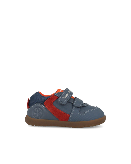 Pantofi sport copii baieti, wide&barefoot, albastru/caramiziu, Biomecanics [4]
