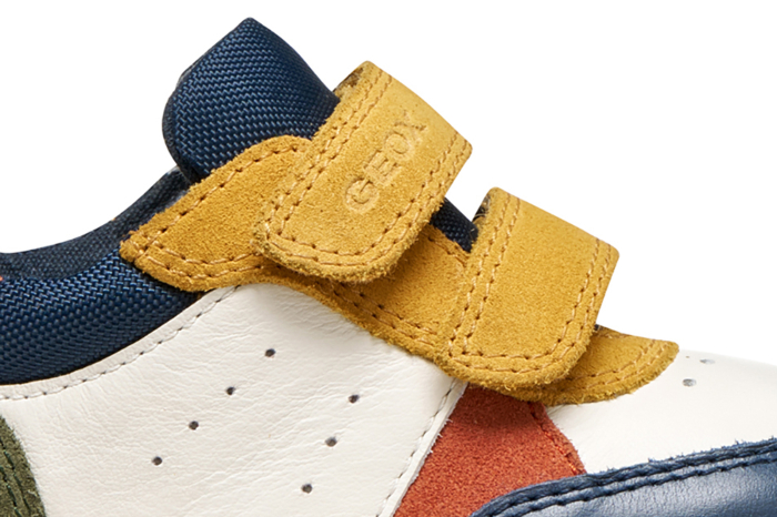 Pantofi sport copii Geox B465NC 0CL22 C0763, din piele naturală și întoarsă – Multicolor [10]