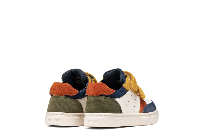 Pantofi sport copii Geox B465NC 0CL22 C0763, din piele naturală și întoarsă – Multicolor [2]