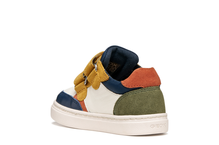 Pantofi sport copii Geox B465NC 0CL22 C0763, din piele naturală și întoarsă – Multicolor [7]