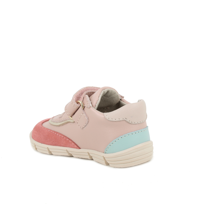 Pantofi sport din piele naturală și piele întoarsă fete, roz - Primigi [3]