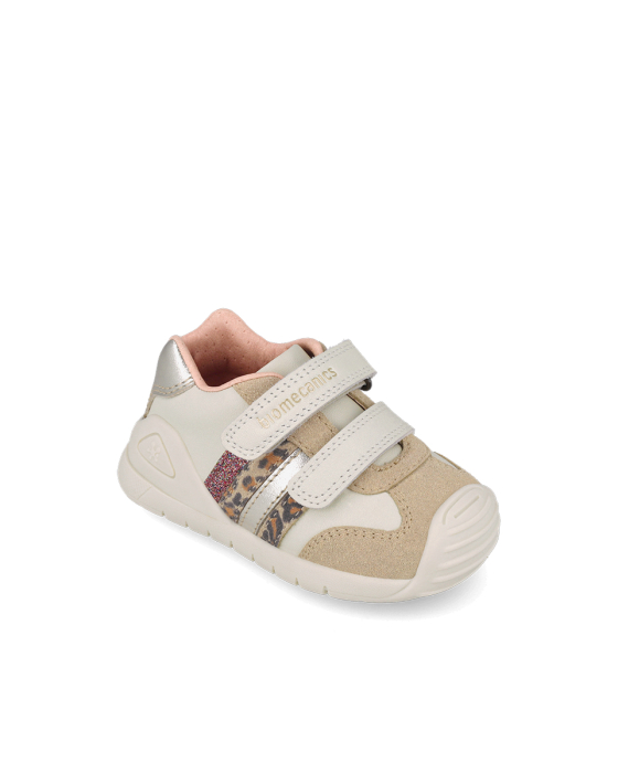 Pantofi sport fete Biomecanics 261109-A695 Primii Pași, piele naturală - Bej / Animal Print [2]