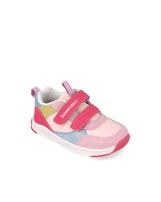 Pantofi sport fete Biomecanics, 261175-C146, Barefoot/Primii Pași, Roz-Bleu [3]