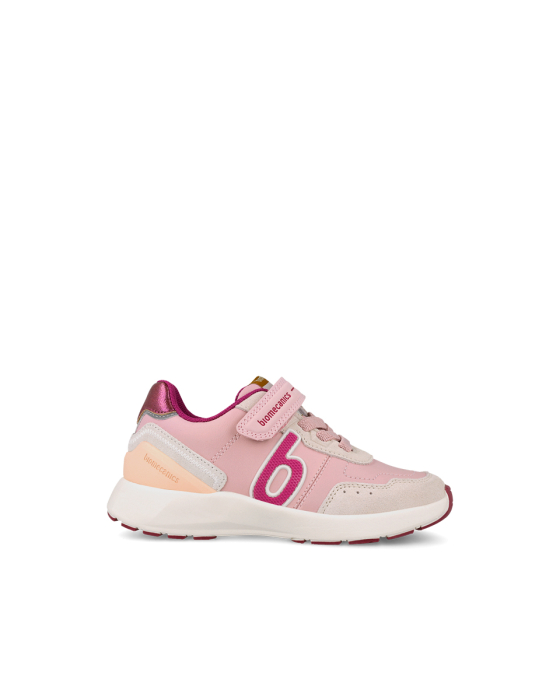 Pantofi sport fete Biomecanics 261275-C032, piele întoarsă și materiale tehnice - Roz [4]