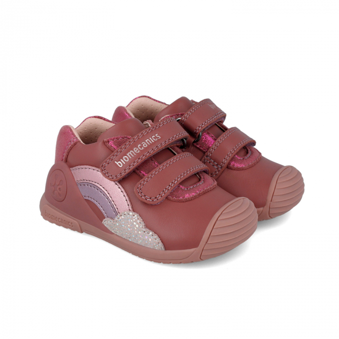Pantofi sport fete din piele naturala roz Biomecanics [1]