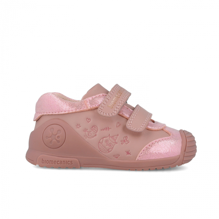 Pantofi sport fete din piele naturala roz Biomecanics [4]