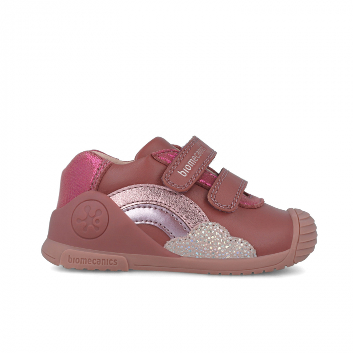 Pantofi sport fete din piele naturala roz Biomecanics [4]