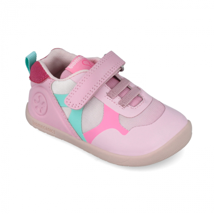 Pantofi sport fete din piele naturală/textil barefoot multicolor Biomecanics [3]