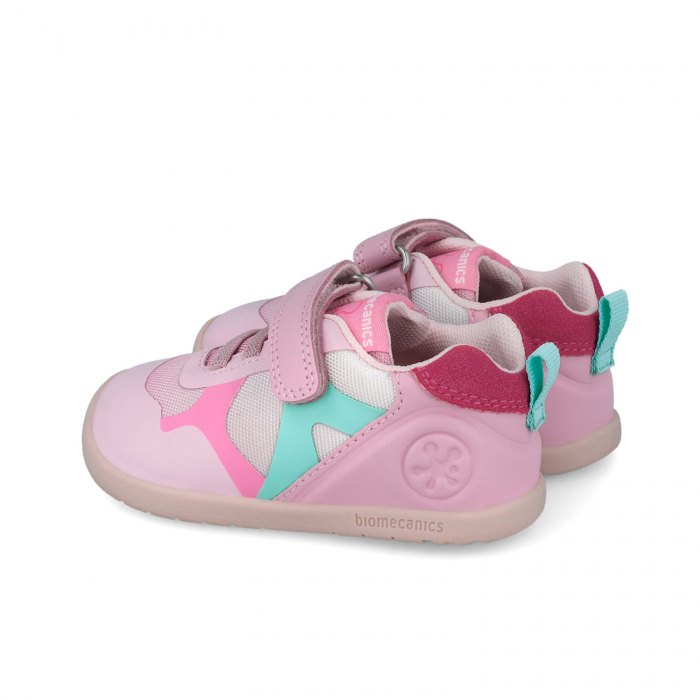 Pantofi sport fete din piele naturală/textil barefoot multicolor Biomecanics [2]