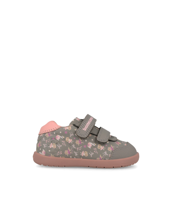Pantofi Sport Primii Pași Fete Biomecanics Wide&Barefoot Gri Imprimeu Roz 261162-B154 [3]
