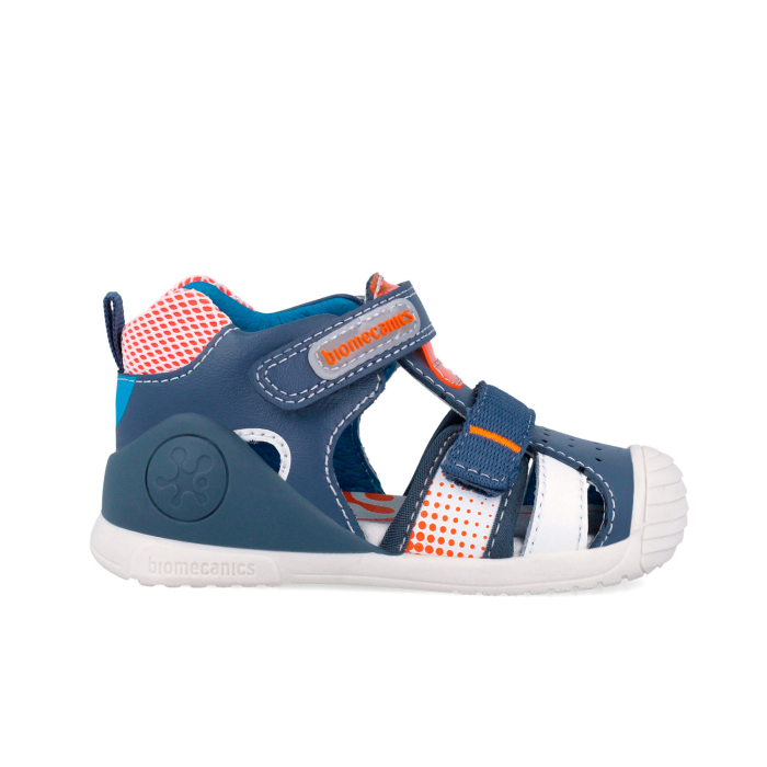 Sandale baieți din piele naturală, albastru - Biomecanics [4]
