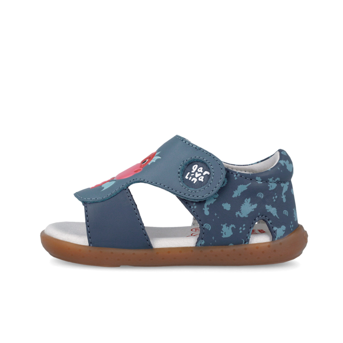 Sandale copii barefoot, baieti, din piele, Garvalin [4]