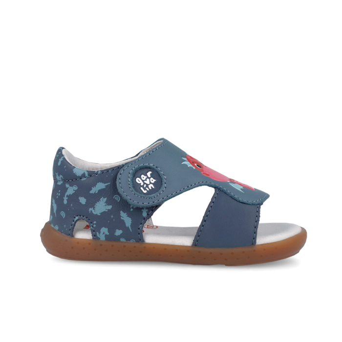 Sandale copii barefoot, baieti, din piele, Garvalin [5]