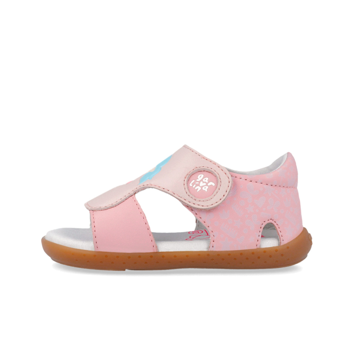 Sandale copii barefoot, fete, din piele, Garvalin [4]
