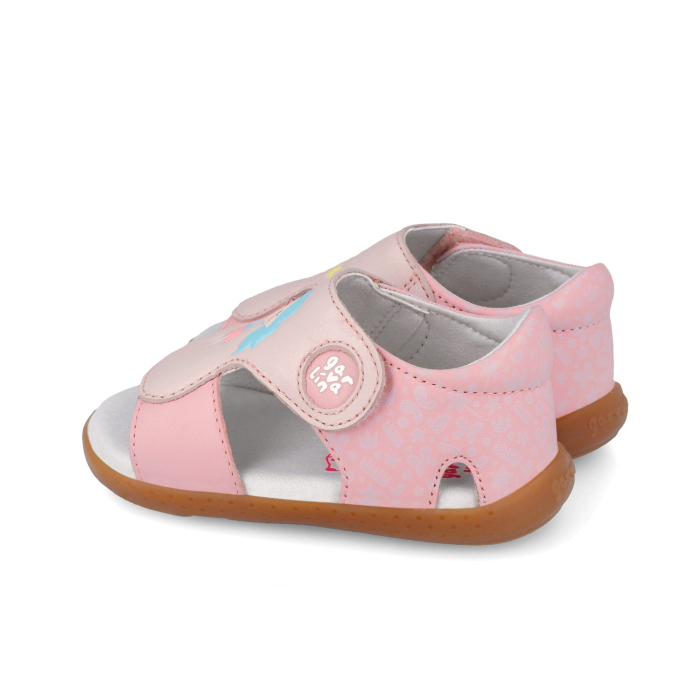 Sandale copii barefoot, fete, din piele, Garvalin [2]
