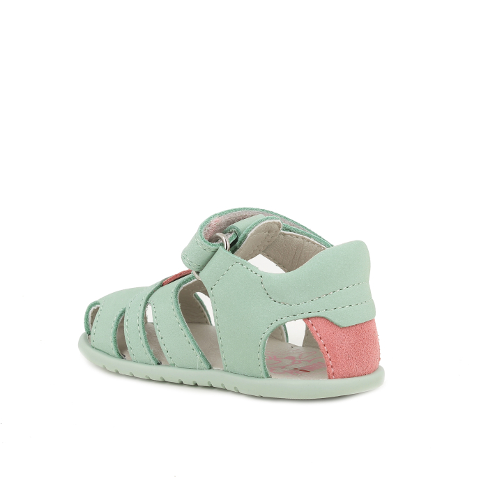Sandale copii din piele naturala nabuc, verde deschis, Primigi [3]