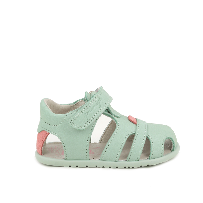 Sandale copii din piele naturala nabuc, verde deschis, Primigi [2]