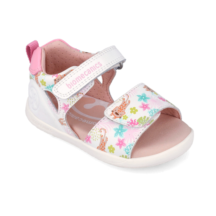 Sandale copii fete, primii pasi barefoot, decupate, din piele naturala, Biomecanics [3]