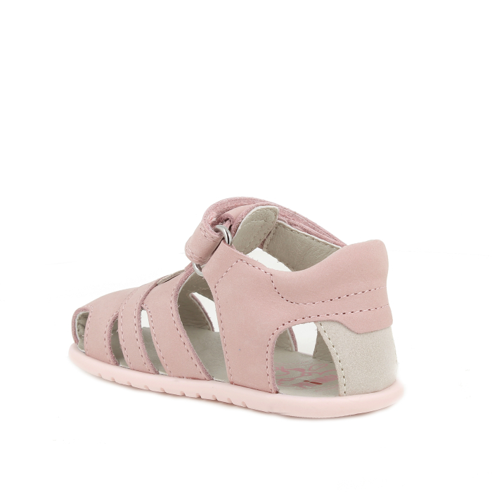 Sandale copii fete din piele naturala nabuc, roz, Primigi [3]