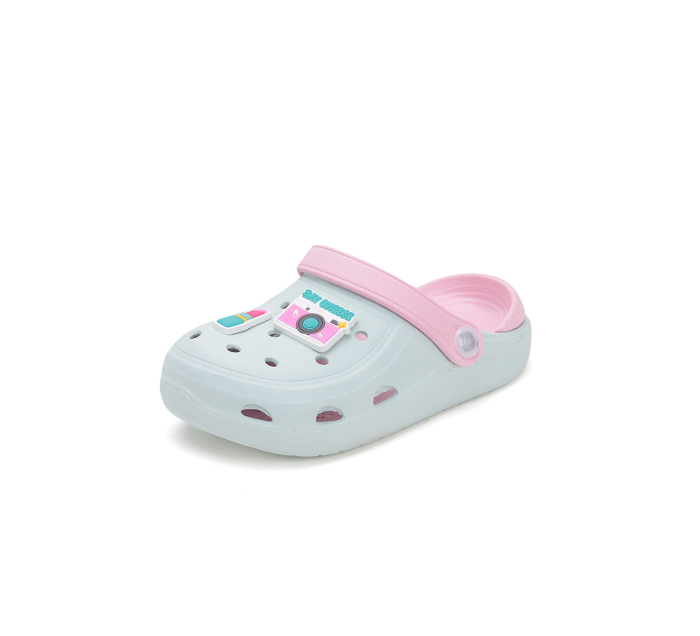 Sandale stil crocs, pentru fete, bleu/roz - DD Step [5]