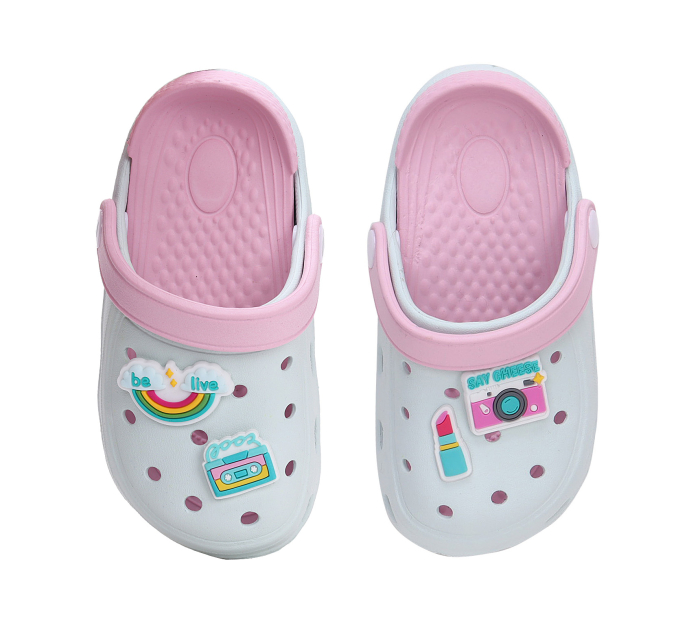 Sandale stil crocs, pentru fete, bleu/roz - DD Step [2]