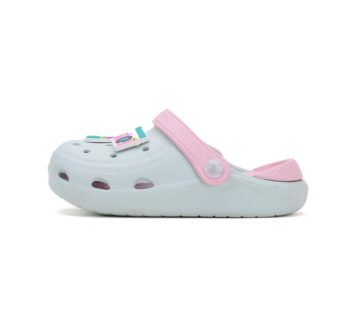 Sandale stil crocs, pentru fete, bleu/roz - DD Step [4]