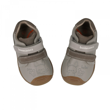 Pantofi sport baieti din piele naturala - gri/maro Biomecanics [2]