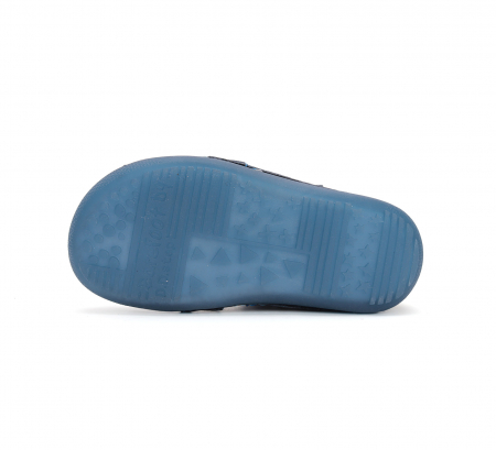 Ghete baieti din piele naturala, barefoot-bleumarin DD Step [5]