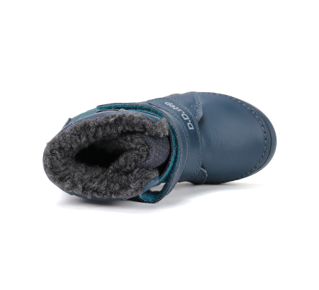 Ghete băieți îmblănite și impermeabile din piele naturală, cu dinozaur - DDStep [4]