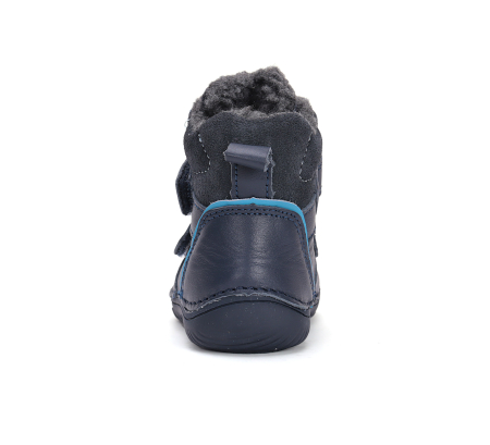 Ghete băieți imblănite și impermeabile din piele naturală barefoot - DD step [3]