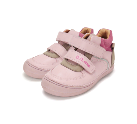 Încălțăminte fete - Ghete Copii Fete DDStep Roz A078-62105C - Piele Naturală