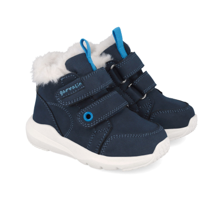 Incaltaminte baieti - Ghete din piele, îmblănite și impermeabile Garvalin, bleumarin