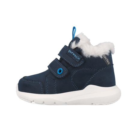 Ghete din piele, îmblănite și impermeabile Garvalin, bleumarin [4]