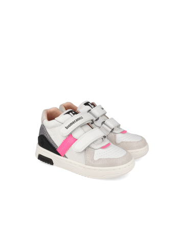 AW 2026 - Ghete fete, Biomecanics 261211-B050,  din piele naturală , Alb-negru