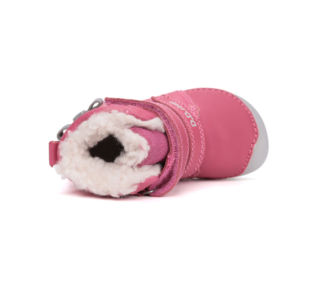 Ghete fete îmblănite din piele naturală roz fosforescente - DDStep [6]