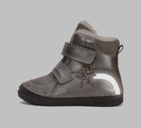 Ghete fete îmblănite și impermeabile din piele naturală, bronz - DDStep [1]