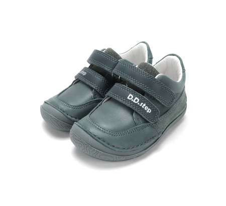 Pantofi baieti - Pantofi Barefoot Copii DDStep Verde S116-62538B - Piele Naturală