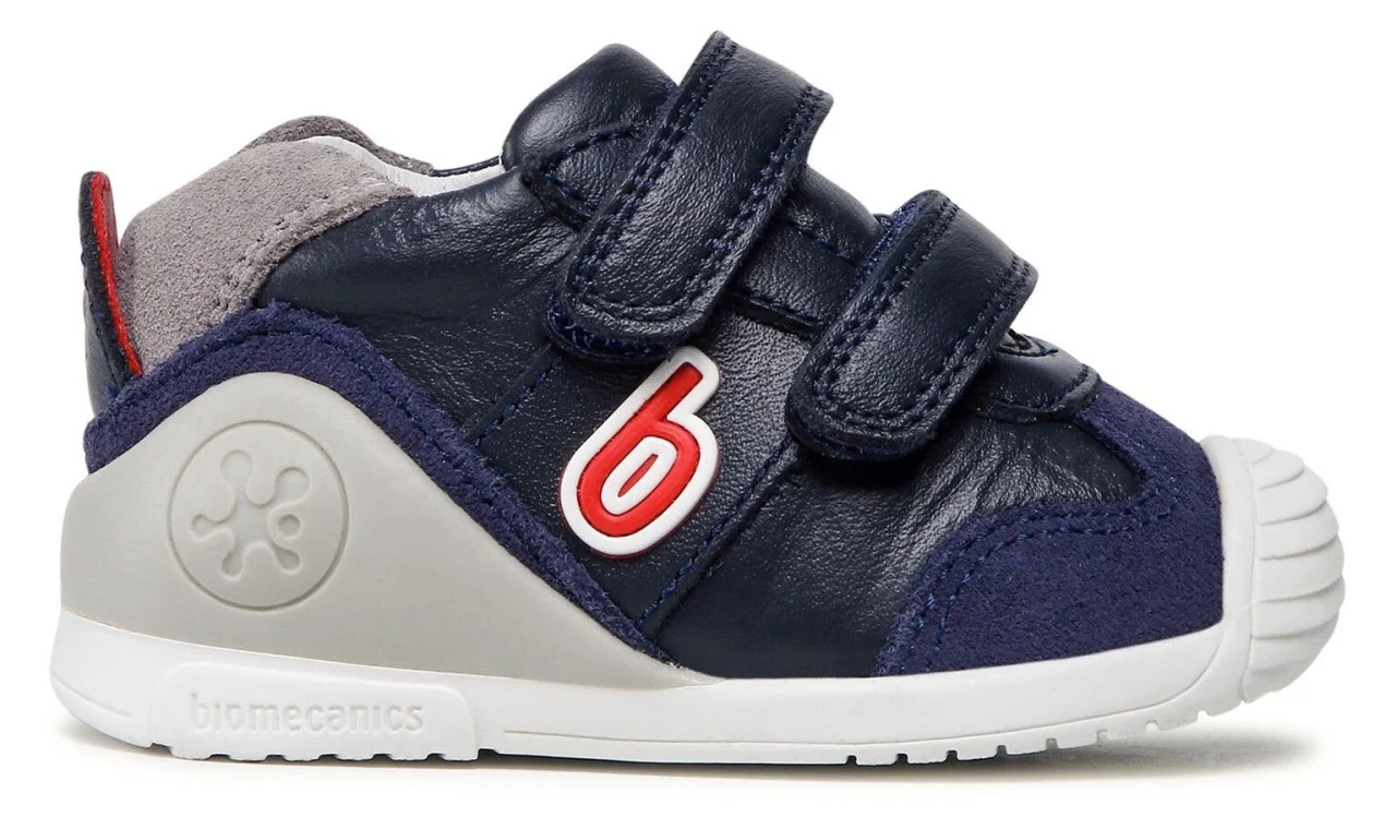 Pantofi baieti - Pantofi clasici sport băieți din piele naturală albastru Biomecanics