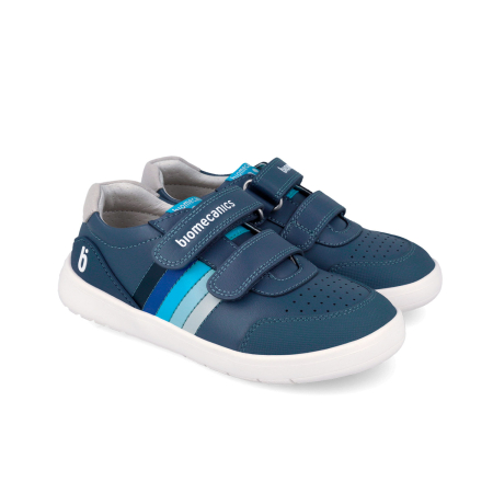 Pantofi baieti - Pantofi copii baieti din piele, wide, albastru - Biomecanics