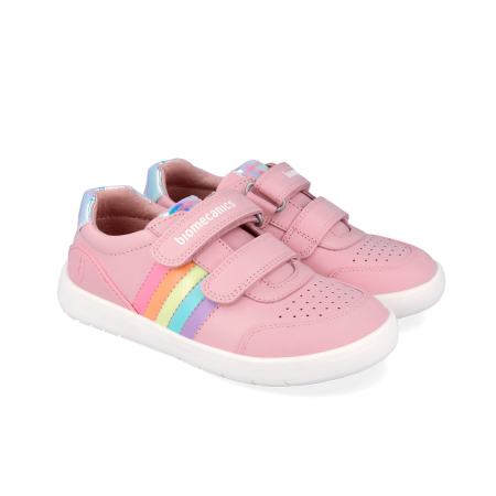 Încălțăminte fete - Pantofi copii fete din piele, wide, roz - Biomecanics