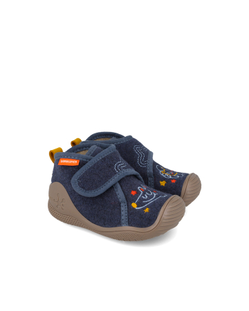 Pantofi de interior baieti - Pantofi de interior băieți, Biomecanics 261183-A089, Albastru închis