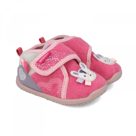Pantofi de interior fete - Pantofi de interior fete barefoot roz Biomecanics